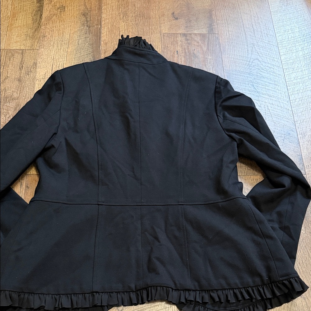 Chico's Black Ruffled Blazer - Picture 11 of 12